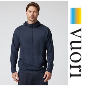 NWT | VUORI | Ponto Performance Half Zip Hoodie | V244 | XL | Midnight Heather